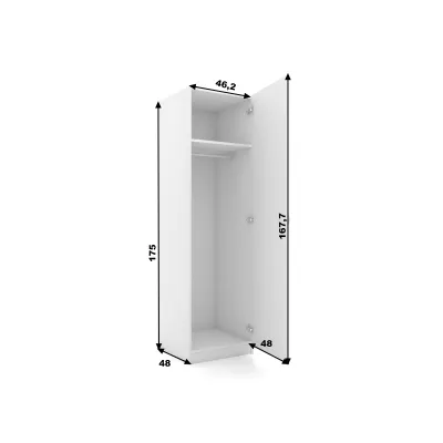 Keskeny előszobai szekrény 51 cm ROSHARON - fehér