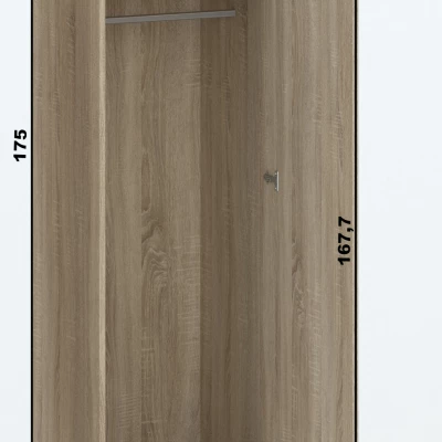 Keskeny előszobai gardrób 51 cm ROSHARON - sonoma tölgy