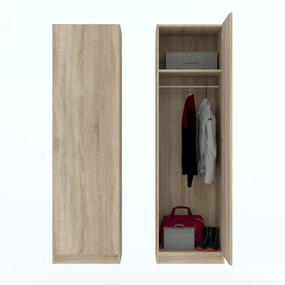 Keskeny előszobai gardrób 51 cm ROSHARON - sonoma tölgy