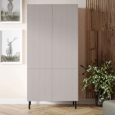 Kétajtós gardróbszekrény 90 cm AMPER - kasmír