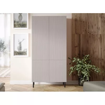Kétajtós gardróbszekrény 90 cm AMPER - kasmír