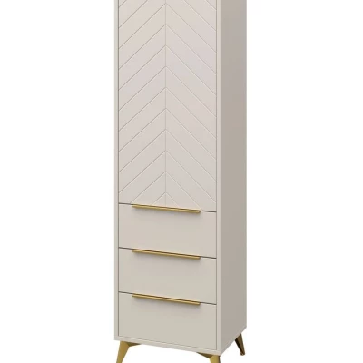 Keskeny gardrób 54 cm fiókokkal XELA - homokbézs