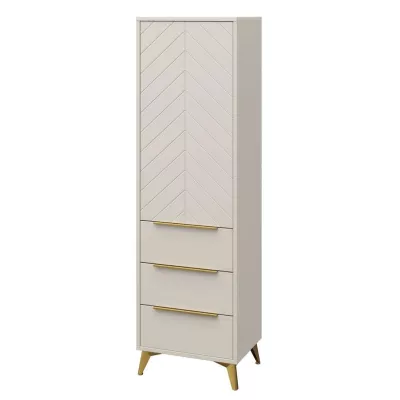 Keskeny gardrób 54 cm fiókokkal XELA - homokbézs