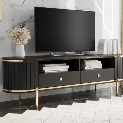 TV-állvány TEYO - 180 cm, fekete