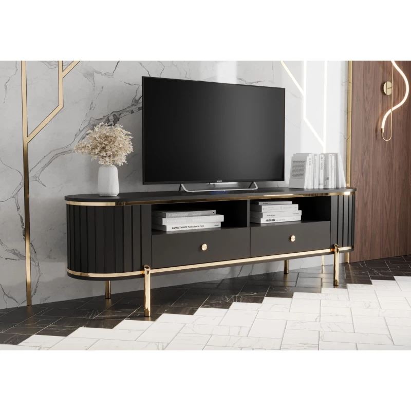 TV-állvány TEYO - 180 cm, fekete