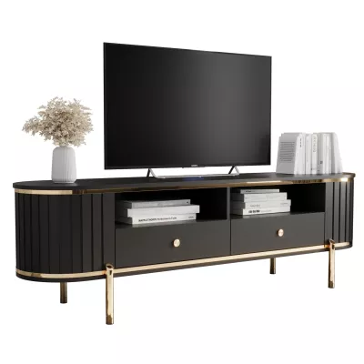 TV-állvány TEYO - 180 cm, fekete