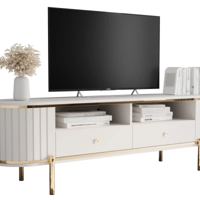 TV-állvány TEYO - 180 cm, fehér