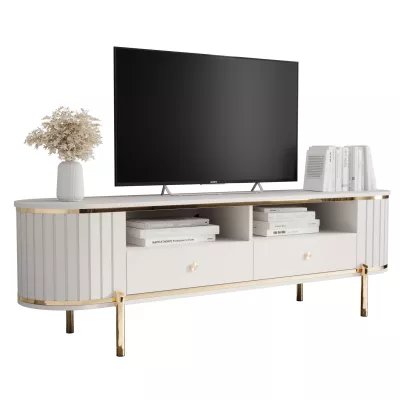 TV-állvány TEYO - 180 cm, fehér