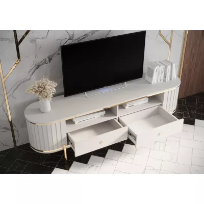 TV-állvány TEYO - 180 cm, fehér