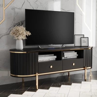 TV-állvány TEYO - 150 cm, fekete