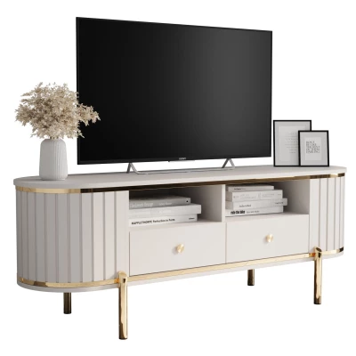 TV-állvány TEYO - 150 cm, fehér