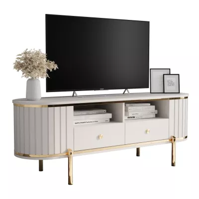 TV-állvány TEYO - 150 cm, fehér