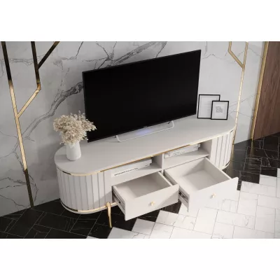 TV-állvány TEYO - 150 cm, fehér