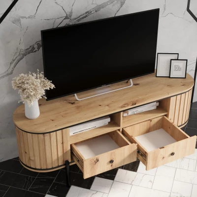 TV állvány TEYO - 150 cm, artisan tölgy