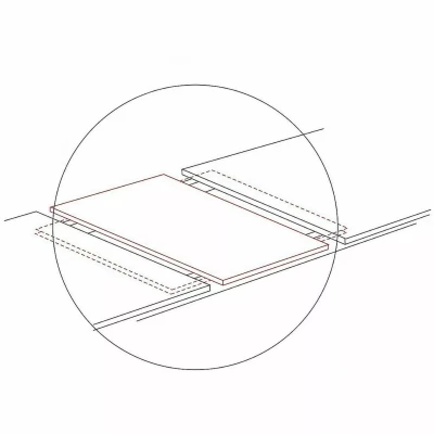 Kihúzható étkezőasztal THEKLA - tölgy / fekete