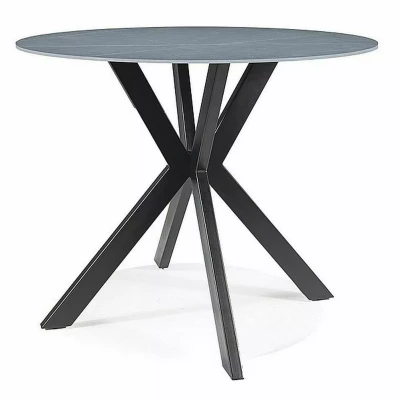 Kerek étkezőasztal 90 cm KAMILO - szürke / fekete