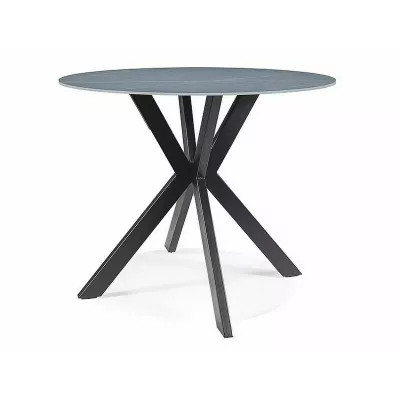 Kerek étkezőasztal 90 cm KAMILO - szürke / fekete