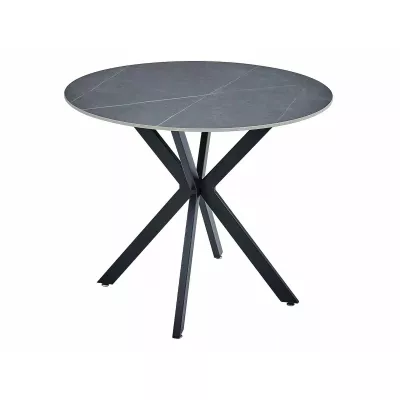 Kerek étkezőasztal 90 cm KAMILO - szürke / fekete