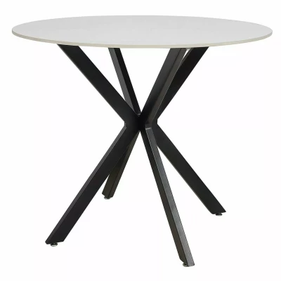 Kerek étkezőasztal 90 cm KAMILO - fehér / fekete