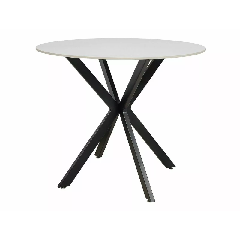 Kerek étkezőasztal 90 cm KAMILO - fehér / fekete