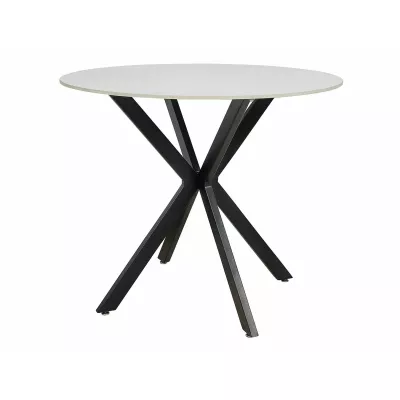 Kerek étkezőasztal 90 cm KAMILO - fehér / fekete