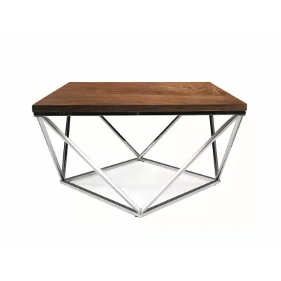 SULO designer dohányzóasztal - dió / ezüst