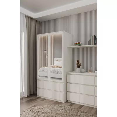 Előszobai gardrób 90 cm tükörrel TAAVI - kasmír