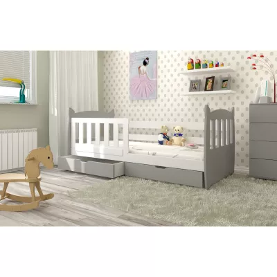 Gyerekágy 75x160 MEDA tárolóhellyel - szürke