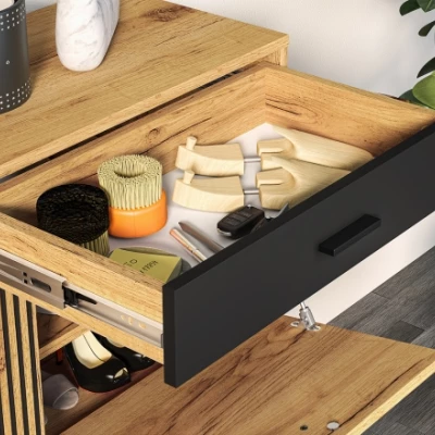 FAZA kombinált cipőtartó - artisan tölgy / fekete
