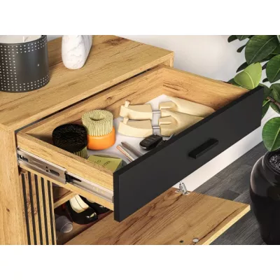 FAZA kombinált cipőtartó - artisan tölgy / fekete
