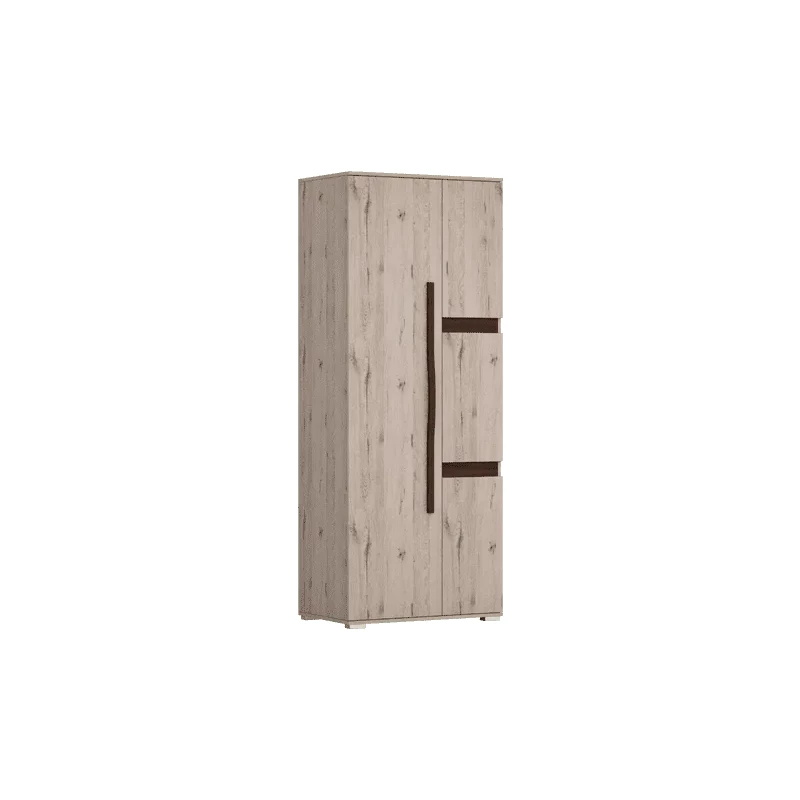 Tágas gardrób 80 cm ALINA - sonoma tölgy / csokoládé