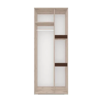 Tágas gardrób 80 cm ALINA - sonoma tölgy / csokoládé