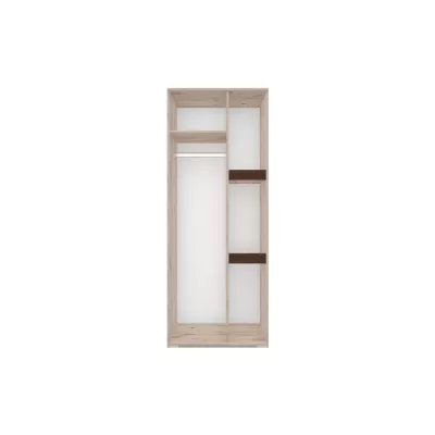 Tágas gardrób 80 cm ALINA - sonoma tölgy / csokoládé