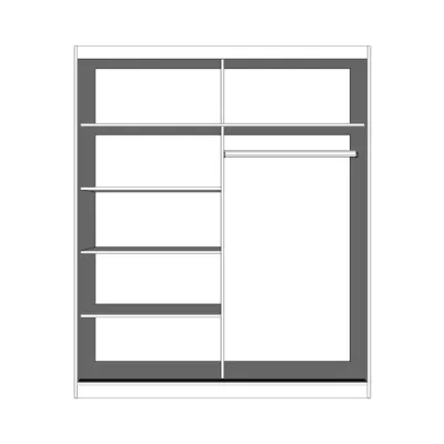 Háromajtós gardróbszekrény 233 cm tükörrel PUNIA - artisan tölgy / fekete
