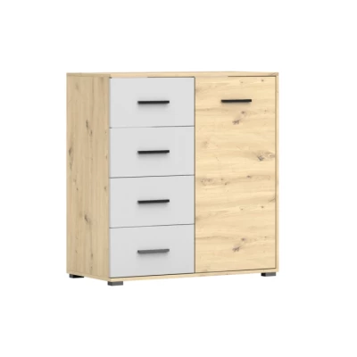 LUNITA 1 kombinált fiókos komód - artisan tölgy / fehér