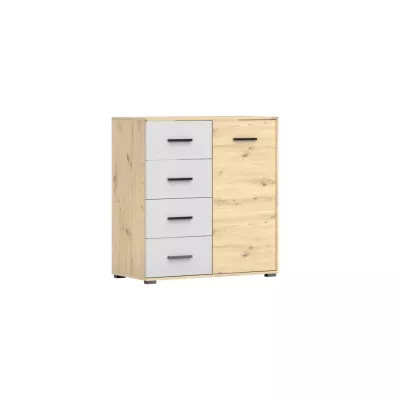LUNITA 1 kombinált fiókos komód - artisan tölgy / fehér