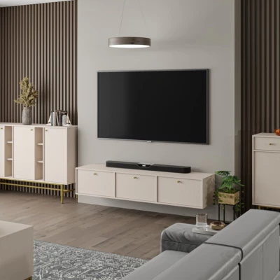 IROS 4 TV állvány - bézs / arany