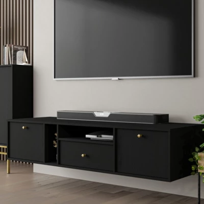 TV állvány IROS 4 - grafitfekete / arany