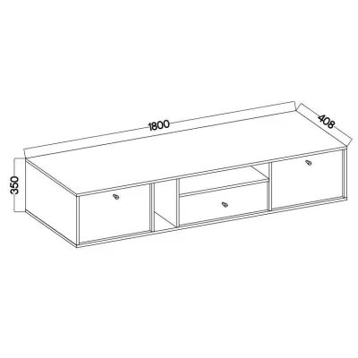 TV állvány IROS 4 - grafitfekete / arany