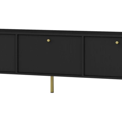 IROS 2 TV asztal - grafitfekete / arany IROS 2 TV asztal - grafitfekete / arany