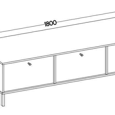 IROS 2 TV asztal - grafitfekete / arany IROS 2 TV asztal - grafitfekete / arany