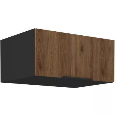 Mély, elszívós szekrény TOVA - szélesség 80 cm, okapi diófa / fekete