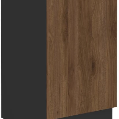 TOVA egyajtós mosdószekrény - szélesség 50 cm, okapi diófa / fekete