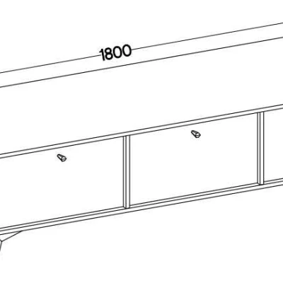 IROS 1 TV állvány - grafitfekete / arany IROS 1 TV állvány - grafitfekete / arany