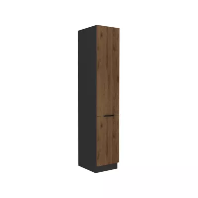 TOVA élelmiszerszekrény - szélesség 40 cm, okapi diófa / fekete
