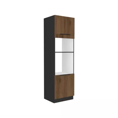 TOVA beépített szekrény - szélesség 60 cm, okapi diófa / fekete