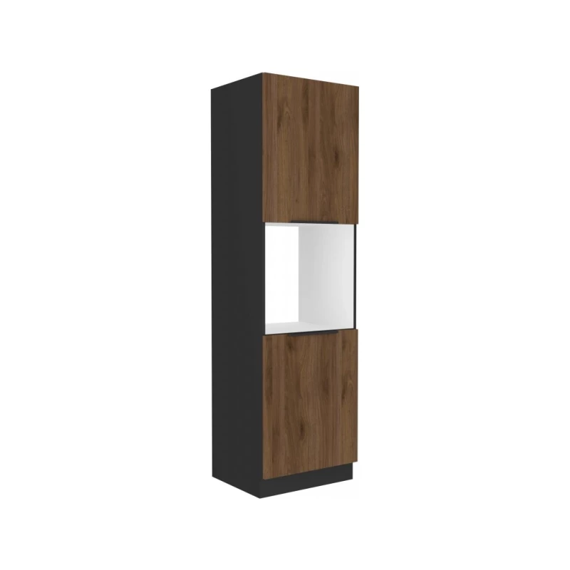 TOVA beépített sütőhöz való konyhaszekrény - szélesség 60 cm, okapi dió / fekete