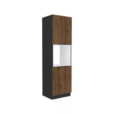 TOVA beépített sütőhöz való konyhaszekrény - szélesség 60 cm, okapi dió / fekete