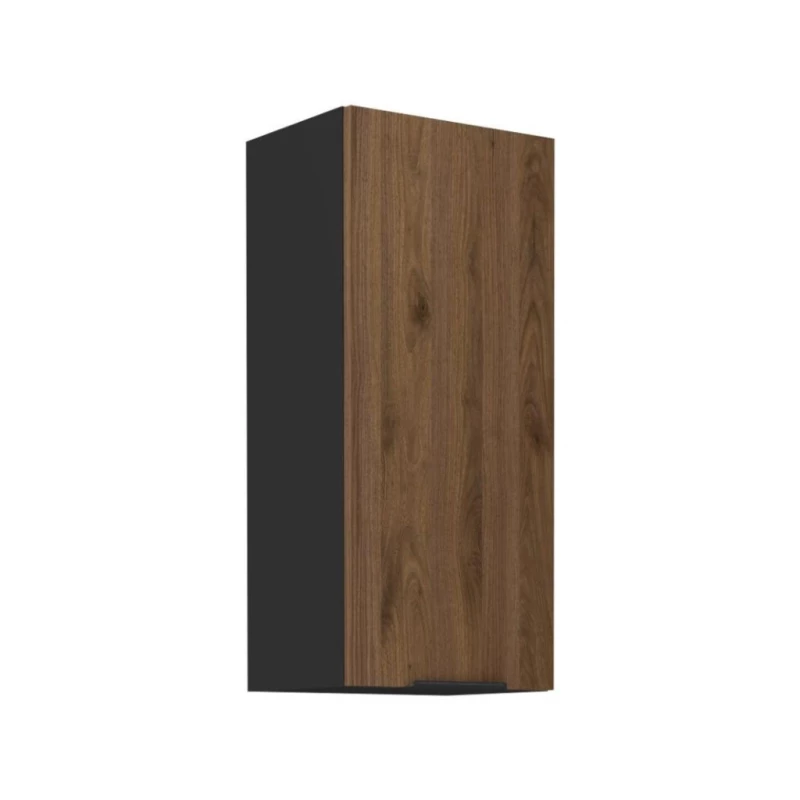 TOVA magas faliszekrény - szélesség 40 cm, okapi diófa / fekete