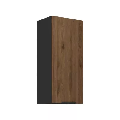 TOVA magas faliszekrény - szélesség 40 cm, okapi diófa / fekete